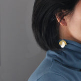 INATURE 925 Sterling Silver Personality Geometric Crystal Long Earrings Jewelry