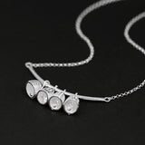 INATURE Sterling Silver Punk Fish Bell Chain Clavicle Necklace