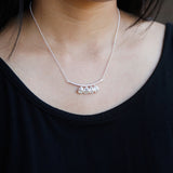 INATURE Sterling Silver Punk Fish Bell Chain Clavicle Necklace