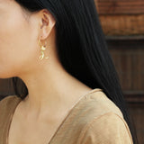 INATURE 925 Sterling Silver Trendy Big Kung Fu Cat Drop Earrings