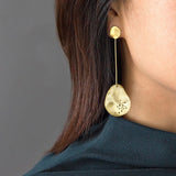 INATURE 925 Sterling Silver Trendy Sway Unique Metal Drop Earrings