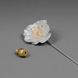 INATURE 925 Sterling Silver Vintage Poppy Flower Brooch Pins