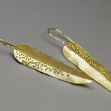 INATURE 925 Sterling Silver Vintage Willow Leaf Long Drop Earrings