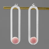 INATURE 925 Sterling Silver White Shell Cross Stud Earrings