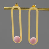 INATURE 925 Sterling Silver White Shell Cross Stud Earrings