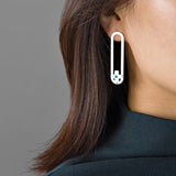 INATURE 925 Sterling Silver White Shell Cross Stud Earrings