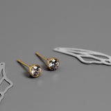 INATURE 925 Sterling Silver Zircon Butterfly Wings Stud Earrings