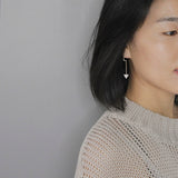 INATURE 925 Sterling Sliver Fashion Zircon Triangle Stud Earrings