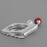 INATURE A Flowering Book 925 Sterling Silver Red Coral Flower Wedding Rings