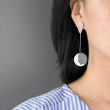 INATURE Good Night 925 Sterling Silver Moon Face Drop Earrings