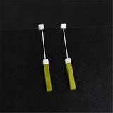 INATURE Natural Olive Jade 925 Sterling Silver Jewelry Dangle Drop Earrings