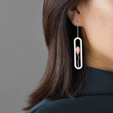 INATURE 925 Sterling Silver Red Coral Flower Stud Earrings