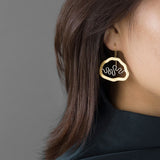 INATURE New Winding River Design 925 Sterling Silver Big Geometric Statement Earrings