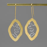 INATURE New Winding River Design 925 Sterling Silver Big Geometric Statement Earrings