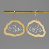 INATURE New Winding River Design 925 Sterling Silver Big Geometric Statement Earrings