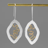 INATURE New Winding River Design 925 Sterling Silver Big Geometric Statement Earrings