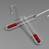 INATURE 925 Sterling Silver Red Coral Beads Drop Earrings