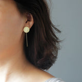 INATURE Simple Fashion Gold Color 925 Sterling Silver Geometric Round Earrings