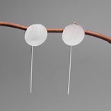 INATURE Simple Fashion Gold Color 925 Sterling Silver Geometric Round Earrings