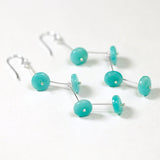 INATURE Summer Style 925 Sterling Silver Natural Amazonite Stone Drop Earrings