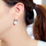 INATURE Vintage 925 Sterling Silver Jewelry Mother of Pearl Earrings