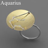 INATURE Zodiac Sign 12 Constellation 925 Sterling Silver Ring