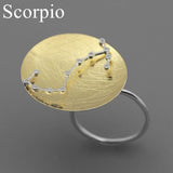 INATURE Zodiac Sign 12 Constellation 925 Sterling Silver Ring