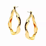 Independent Twist Big Dangle Earrings Geometric Jewelry Stand Out Gold Tassel Earring