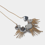 Irregular fringe design pendant retro necklace