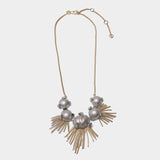 Irregular fringe design pendant retro necklace