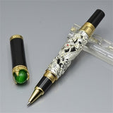 JINHAO Gold / Silver Dragon sculpture barrel roller ball pen