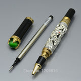 JINHAO Gold / Silver Dragon sculpture barrel roller ball pen