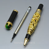 JINHAO Gold / Silver Dragon sculpture barrel roller ball pen