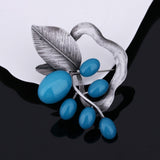 JUJIE Fashion Large Multicolor Resin Leaf Brooches