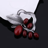 JUJIE Fashion Large Multicolor Resin Leaf Brooches