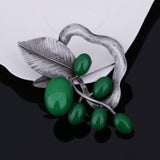 JUJIE Fashion Large Multicolor Resin Leaf Brooches