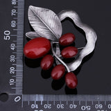 JUJIE Fashion Large Multicolor Resin Leaf Brooches
