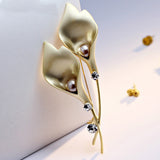 JUJIE Luxury Pearl Flower Crystal Plant Clothing Brooch