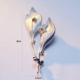 JUJIE Luxury Pearl Flower Crystal Plant Clothing Brooch