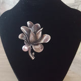 JUJIE Vintage Large Pearl Flower Brooches