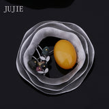 JUJIE Vintage Large Round Resin Flower Brooches