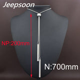 Jeepsoon Fashion Stainless Steel 700mm Long Sweater Chain Necklace NEIFBCBC