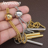 Jeepsoon Fashion Stainless Steel 700mm Long Sweater Chain Necklace NEIFBCBC