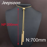 Jeepsoon Fashion Stainless Steel 700mm Long Sweater Chain Necklace NEIFBCBC