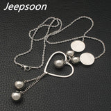 Jeepsoon Fashion Stainless Steel 700mm Long Sweater Chain Necklace