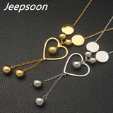 Jeepsoon Fashion Stainless Steel 700mm Long Sweater Chain Necklace