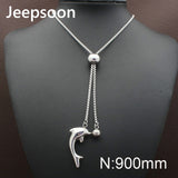 Jeepsoon KEY style Fashion Stainless Steel 900mm Long Sweater Chain Necklace