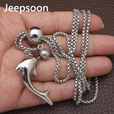 Jeepsoon KEY style Fashion Stainless Steel 900mm Long Sweater Chain Necklace