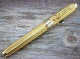 Jinhao 1200 Complete Golden Mesh Roller Ball Pen Dragon Design