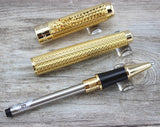 Jinhao 1200 Complete Golden Mesh Roller Ball Pen Dragon Design